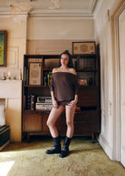 3/4 SLEEVE BOAT NECK OVERSIZE DRESS