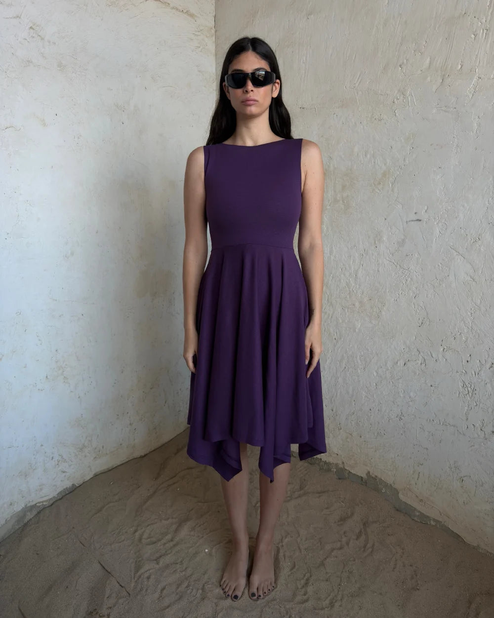 FLOWY ASYMMETRIC MIDI DRESS noszesztuke.com FLOWY ASYMMETRIC MIDI DRESS noszesztuke.com